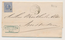 Naamstempel Olst - Amsterdam 1873 - Trein takjestempel