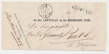 Naamstempel Oosthuizen - Edam - Beets  - Hoorn 1871