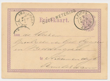 Naamstempel Oude-Wetering - Leiden - Amsterdam 1877