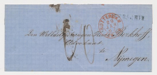 Naamstempel Overschie - Rotterdam - Nijmegen 1867