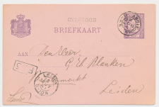 Amstelveen - Naamstempel Overtoom - Amsterdam - Leiden 1881