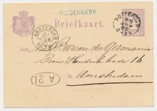 Naamstempel Ridderkerk - Rotterdam - Amsterdam 1880