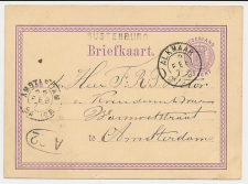 Naamstempel Rustenburg - Alkmaar - Amsterdam 1877
