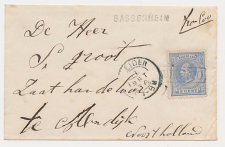 Naamstempel Sassenheim - Leiden - Hoorn - Andijk 1876