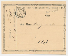 Naamstempel Sleeuwijk - Gorinchem -Olst 1877