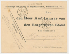 Sloten - Naamstempel Sloterdijk - Amsterdam - Haringcarspel 1877