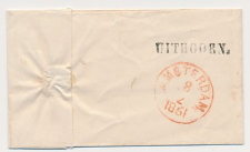Haarlem - Amsterdam - Naamstempel Uithoorn 1861