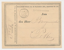 Naamstempel Warmenhuizen - Alkmaar - Petten 1877