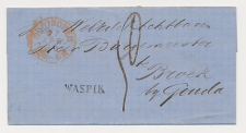 Naamstempel Waspik - Gorinchem - Gouda - Broek 1869