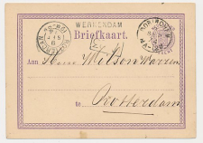 Naamstempel Werkendam - Gorinchem - Rotterdam 1874