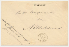 Medemblik - Naamstempel Westwoud - Hoorn - Nibbikswoud 1884