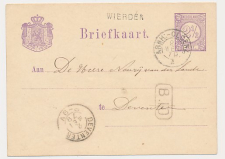 Naamstempel Wierden - Deventer 1879 - Treinstempel