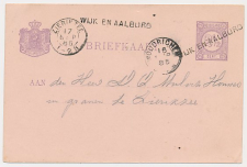 Naamstempel Wijk en Aalburg - Woudrichem - Zierikzee 1886