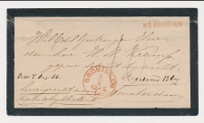 Naamstempel Zuidhorn - Groningen - Amsterdam 1866