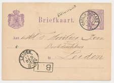 Naamstempel Zuidhorn - Leiden 1880 - Treinstempel