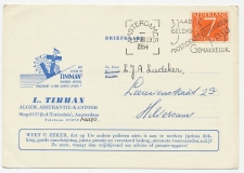 Firma briefkaart Amsterdam 1954 - Stuurman