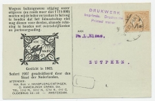 Firma briefkaart Amsterdam 1922 - Handel