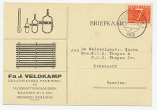 Firma briefkaart Brummen 1953 - Draadweverij / Vloermatten