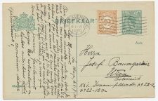 Briefkaart G. 90 a I / Bijfrankering Den Haag - Oostenrijk 1920