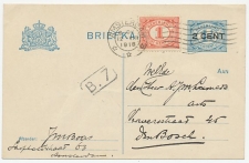 Briefkaart G. 94 a I / Bijfrankering Amsterdam -  s Hertogenbos