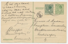 Briefkaart G. 216 / Bijfrankering Roermond - Belgie 1926