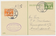 Briefkaart G. 222 / Bijfrankering Groningen - Amsterdam 1928