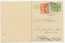 Briefkaart G. 229 A-krt / Bijfrankering Dordrecht - Leiden 1941