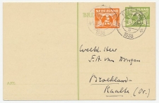 Briefkaart G. 246 / Bijfrankering Bussum - Broekland 1938