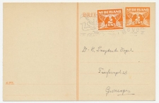 Briefkaart G. 255 / Bijfrankering Locaal te Groningen 1941