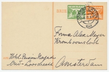 Briefkaart G. 255 / Bijfrankering Loosdrecht - Amsterdam 1941
