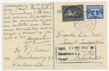 Briefkaart G. 269 / Bijfrankering Winterswijk - Boekelo 1945