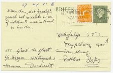 Briefkaart G. 343 a / Bijfrankering Rotterdam  - Den Haag 1972