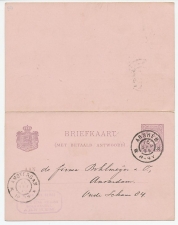 Briefkaart G. 24 Arnhem - Amsterdam 1899
