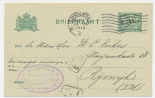 Briefkaart G. 96 a II Amsterdam - Rijswijk 1918