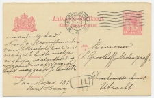 Briefkaart G. 105 A.krt. Den Haag - Utrecht 1921
