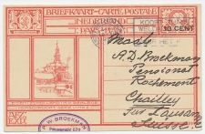 Briefkaart G. 214 e Amsterdam - Chailley  Zwitserland 1928
