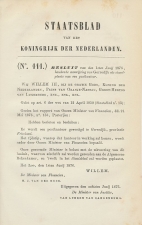 Staatsblad 1876 - Betreffende postkantoor Gorredijk