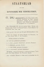 Staatsblad 1877 - Betreffende o.a. postkantoor Balk ,  s Graves