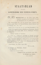 Staatsblad 1879 - Betreffende postkantoor Venraij