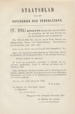 Staatsblad 1879 - Betreffende postkantoor Katwijk aan Zee