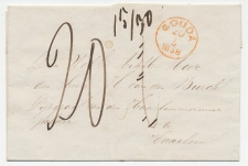 Moordrecht 1858 - Irregulair briefvervoer langs spoorwegen