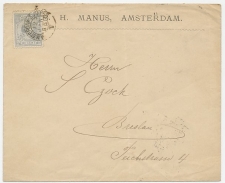 Trein kleinrondstempel : Amsterdam - Zutphen V 1895