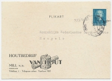 Firma briefkaart Mill 1949 - Houtbedrijf