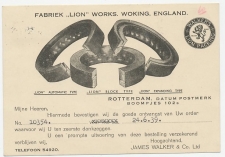 Firma briefkaart Rotterdam 1939 - Lion Packing / Leeuw