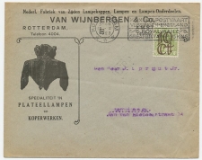 Firma envelop Rotterdam 1923 - Plateelllamp