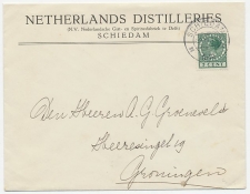 Firma envelop Schiedam 1939 - Distilleur / Gist- Spiritusfabriek