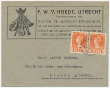 Firma envelop Utrecht 1924 - Muziek- en Instrumentenhandel