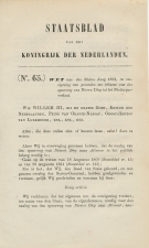 Staatsblad 1862 : Spoorlijn Nieuwe Diep - Niedorperverlaat