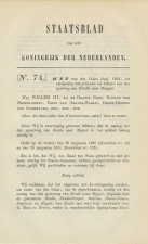Staatsblad 1864 : Spoorlijn Zwolle - Meppel