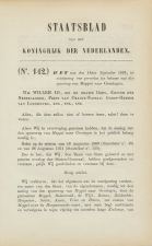 Staatsblad 1866 : Spoorlijn Meppel - Groningen